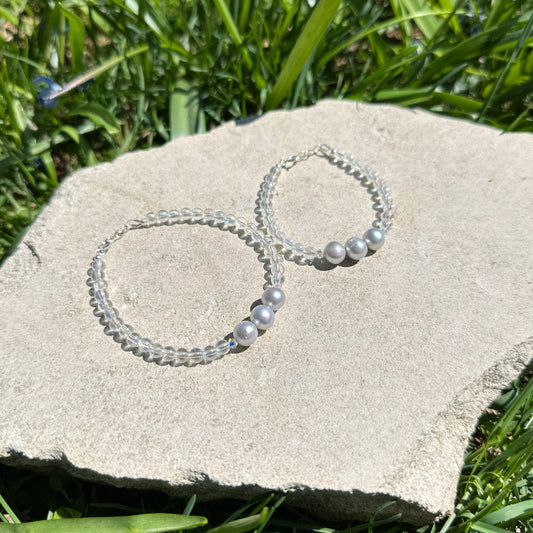 You + Me Affirmations Bracelet Set – Freshwater Pearl